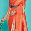 Orange Art Silk Kancheepuram Saree Festive Wear -ZariGrace Shop orange art silk kancheepuram saree sadsf7240 l