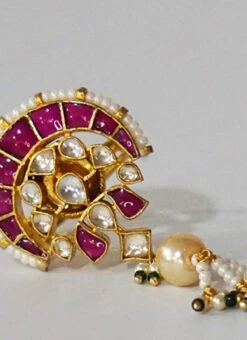 Pachi Pink Brass Ring Party Wear