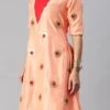 Peach Embroidered Chinon Kurta Set Festive Wear -ZariGrace Shop peach embroidered chinon kurta set KSBS01911717 l