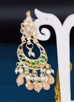 Peach Necklace Set Party Wear