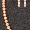 Peach Pearl Work Necklace Set Party Wear