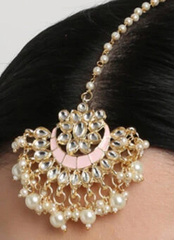 Pink Alloy Mangtikka Party Wear -ZariGrace Shop pink alloy mangtikka hejsrra40463 b