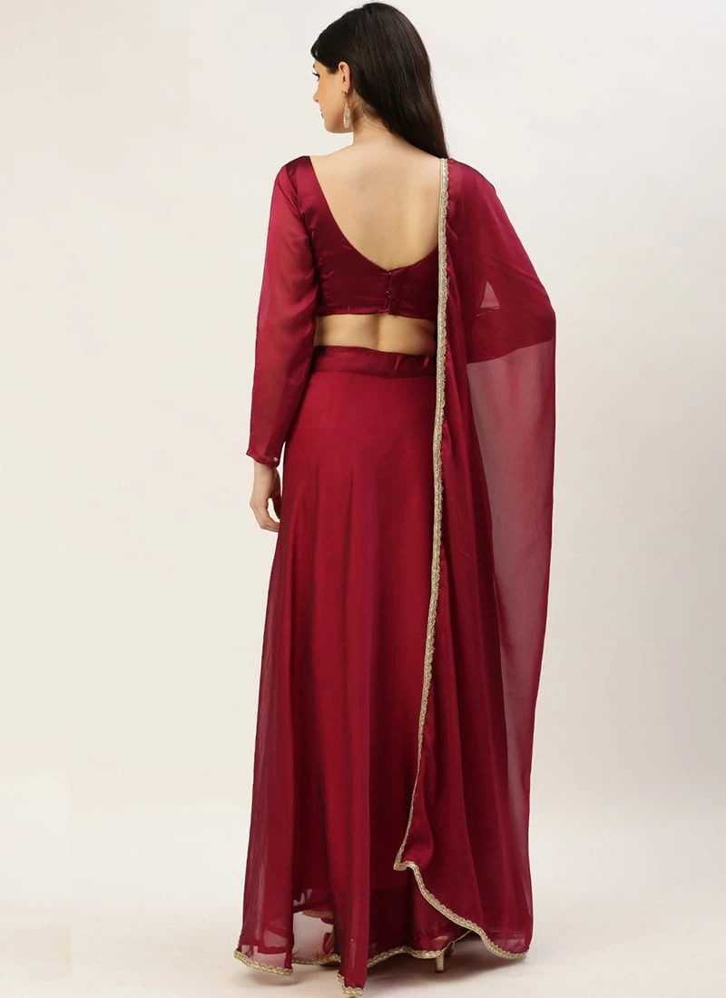 Pink Art Silk A Line Lehenga Festive Wear 6 Pink Art Silk A Line Lehenga Festive Wear - Image 4