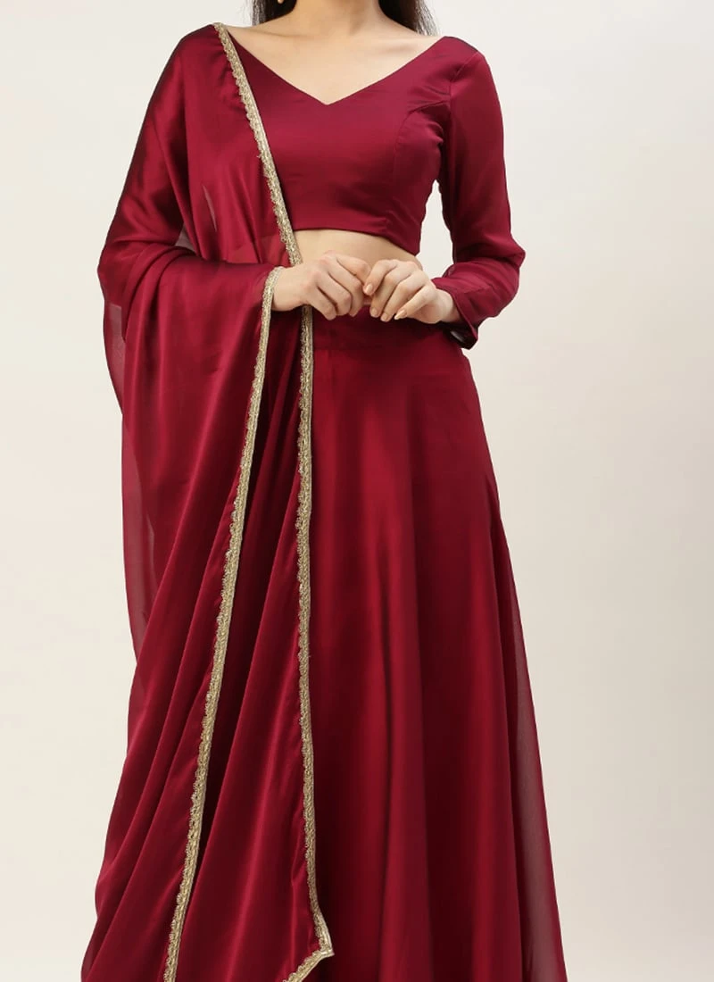 Pink Art Silk A Line Lehenga Festive Wear 3 Pink Art Silk A Line Lehenga Festive Wear