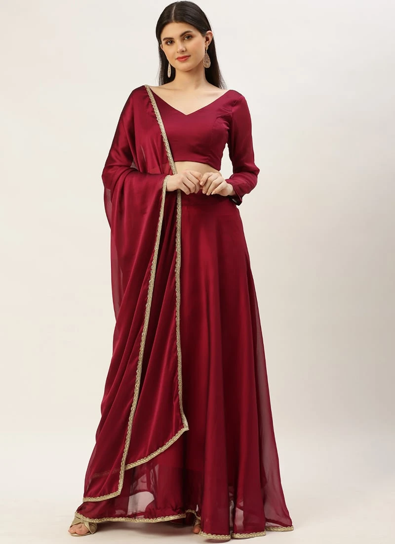 Pink Art Silk A Line Lehenga Festive Wear 5 Pink Art Silk A Line Lehenga Festive Wear - Image 3