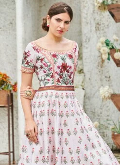 Pink Art Silk Anarkali Gown Party Wear -ZariGrace Shop pink art silk anarkali gown bgwsjssb1202 b