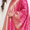 Pink Art Silk Dupatta Festive Wear -ZariGrace Shop pink art silk dupatta dpsli103rp l