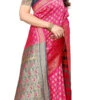 Pink Banarasi Silk Jacquard Work Saree Festive Wear -ZariGrace Shop pink banarasi silk jacquard work saree sasdps1008s001 l
