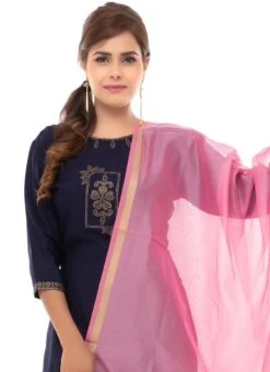 Pink Chanderi Cotton Dupatta Festive Wear -ZariGrace Shop pink chanderi cotton dupatta dpdmfmfd024 b