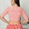Pink Chinon Embroidered Blouse Festive Wear -ZariGrace Shop pink chinon embroidered blouse BLBS02307617 l