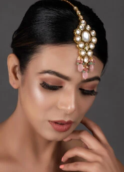 Pink Designer Mangtikka Party Wear -ZariGrace Shop pink designer mangtikka hejdfemmt016 b