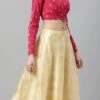 Pink Embroidered Jewel Neck Skirt Set Festive Wear -ZariGrace Shop pink embroidered jewel neck skirt set GHBS01911727 l