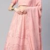 Pink Georgette Embroidered Sequins A Line Lehenga Party Wear -ZariGrace Shop pink georgette embroidered sequins a line lehenga ghsacw3072 l