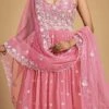 Pink Georgette Thread N Sequins Anarkali Suit Party Wear -ZariGrace Shop pink georgette thread n sequins anarkali suit slska4415196 l