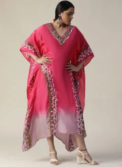Pink Georgette Tops And Tunics Party Wear -ZariGrace Shop pink georgette tops and tunics kfdsas223 u