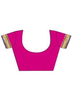 Pink N Royal Blue Banarasi Silk Zari Saree Festive Wear 9 Pink N Royal Blue Banarasi Silk Zari Saree Festive Wear -ZariGrace Shop pink n royal blue banarasi silk zari saree sasstsktic38532a b