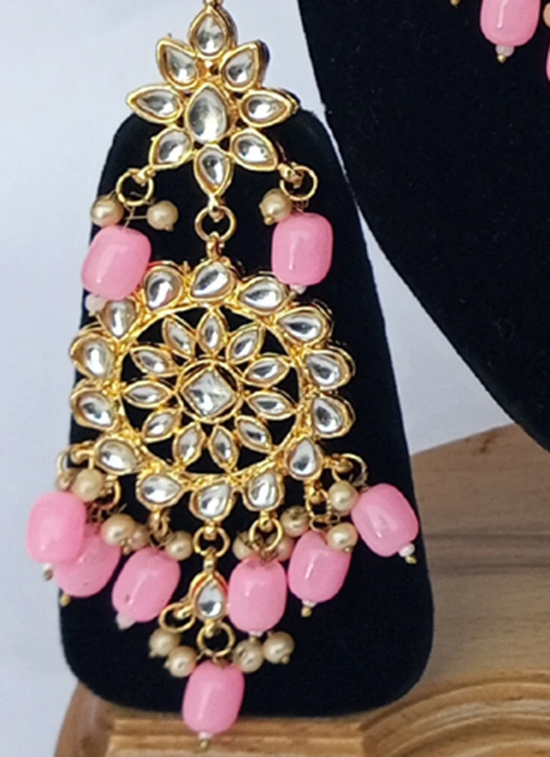 Pink Necklace Set Wedding Wear 3 Pink Necklace Set Wedding Wear