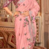 Pink Organza Thread N Sequins Work Saree Party Wear -ZariGrace Shop pink organza thread n sequins work saree sasak353328001 l