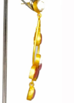 Pink Pear Drop Dangler Party Wear