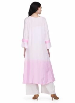 Pink Rayon Kurta Palazzo Set Work Wear -ZariGrace Shop pink rayon kurta palazzo set krsupifc951 b