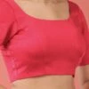 Pink Silk Solid Stitched Readymade Blouse Party Wear -ZariGrace Shop pink silk solid stitched readymade blouse blspfb237r l