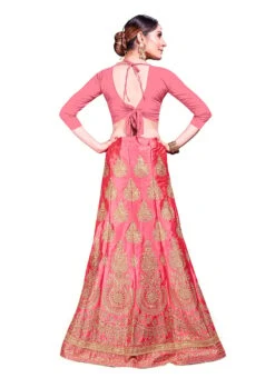 Pink Silk Zari Embroidered A Line Lehenga Festive Wear 9 Pink Silk Zari Embroidered A Line Lehenga Festive Wear -ZariGrace Shop pink silk zari embroidered a line lehenga ghsstsktnzr7363 b