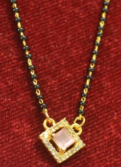 Pink Stones Work Mangalsutra Party Wear