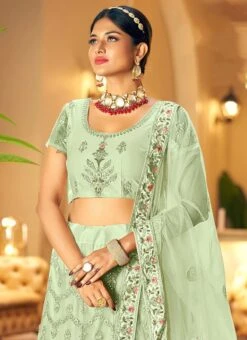 Pista Green Embroidery Stone Work Net A Line Lehenga Party Wear 9 Pista Green Embroidery Stone Work Net A Line Lehenga Party Wear -ZariGrace Shop pista green embroidery stone work net a line lehenga ghska46271044a b