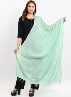 Pista Green Linen Cotton Dupatta Work Wear -ZariGrace Shop pista green linen cotton dupatta dpdmimfd172 u