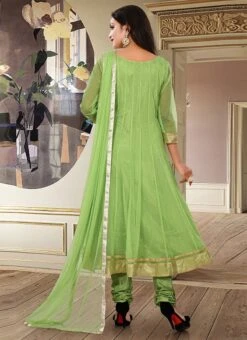 Pista Green Net Embroidery Anarkali Suit Party Wear -ZariGrace Shop pista green net embroidery anarkali suit slsrrmu012 b
