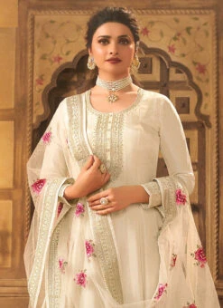 Prachi Desai Cream Dola Silk Embroidered Anarkali Suit Party Wear -ZariGrace Shop prachi desai cream dola silk embroidered anarkali suit slsrf26576 b