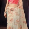 Printed Off White Color Organza Saree Festive Wear -ZariGrace Shop printed off white color organza saree sasacw5509 l