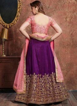 Purple Art Silk A Line Lehenga Party Wear 9 Purple Art Silk A Line Lehenga Party Wear -ZariGrace Shop purple art silk a line lehenga ghsprq3763 b