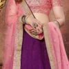 Purple Art Silk A Line Lehenga Party Wear -ZariGrace Shop purple art silk a line lehenga ghsprq3763 l