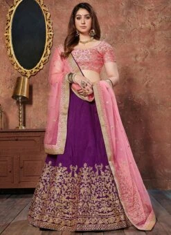 Purple Art Silk A Line Lehenga Party Wear 8 Purple Art Silk A Line Lehenga Party Wear -ZariGrace Shop purple art silk a line lehenga ghsprq3763 u