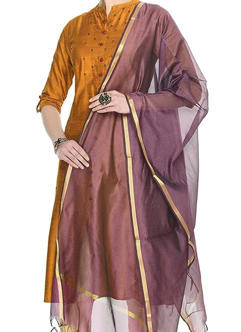 Purple Art Silk Banarasi Dupatta After Six Wear 3 Purple Art Silk Banarasi Dupatta After Six Wear