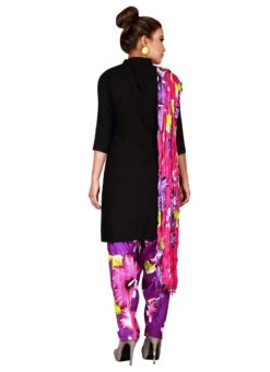 Purple Cotton Semi Patiala Pant After Six Wear -ZariGrace Shop purple cotton semi patiala pant wbpat085 b