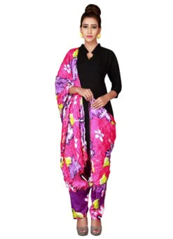 Purple Cotton Semi Patiala Pant After Six Wear -ZariGrace Shop purple cotton semi patiala pant wbpat085 u