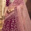 Purple Georgette A Line Lehenga Wedding Wear -ZariGrace Shop purple georgette a line lehenga ghmkns3801 l