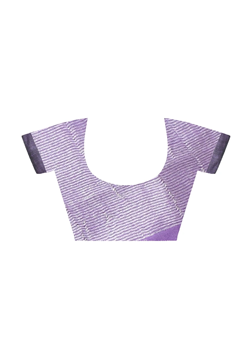 Purple Linen Sari After Six Wear 3 Purple Linen Sari After Six Wear