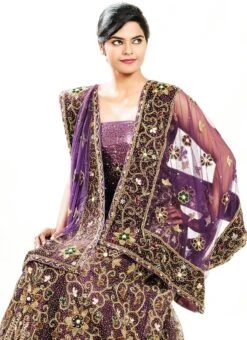 Purple Net Hand Work A Line Lehenga Wedding Wear 9 Purple Net Hand Work A Line Lehenga Wedding Wear -ZariGrace Shop purple net hand work a line lehenga ghdhm57424 b