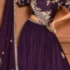 Purple Pure Silk Hand Work A Line Lehenga Party Wear 1 Purple Pure Silk Hand Work A Line Lehenga Party Wear -ZariGrace Shop purple pure silk hand work a line lehenga ghksg4326 l