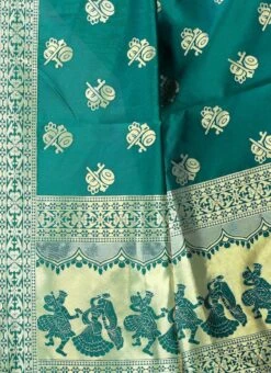 Rama Green Art Silk Benarasi Dupatta Party Wear