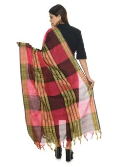Rani Pink Handloom Cotton Weaving Work Dupatta Work Wear -ZariGrace Shop rani pink handloom cotton weaving work dupatta dpdmimfd069 b