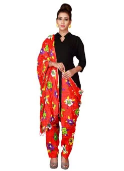 Red Cotton Semi Patiala Pant After Six Wear -ZariGrace Shop red cotton semi patiala pant wbpat027 u