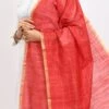 Red Cotton Slub Weaving Work Dupatta Work Wear -ZariGrace Shop red cotton slub weaving work dupatta dpdmimfd109 l