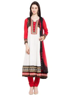 Red Georgette Anarkali Suit Party Wear -ZariGrace Shop red georgette anarkali suit slmnc1663 u