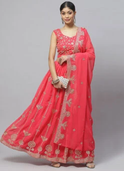 Red Georgette Embroidered A Line Lehenga Party Wear 8 Red Georgette Embroidered A Line Lehenga Party Wear -ZariGrace Shop red georgette embroidered a line lehenga ghmkns531r u