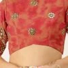 Red Gota Georgette Blouse Festive Wear -ZariGrace Shop red gota georgette blouse BLBS02305268 l