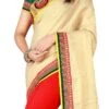 Red N Cream Half N Half Saree Party Wear -ZariGrace Shop red n cream half n half saree sa30b713164z l